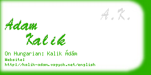 adam kalik business card