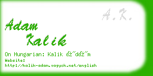 adam kalik business card